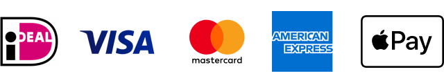 Betaalopties: iDeal - VISA - Mastercard - Amex - Apple Pay